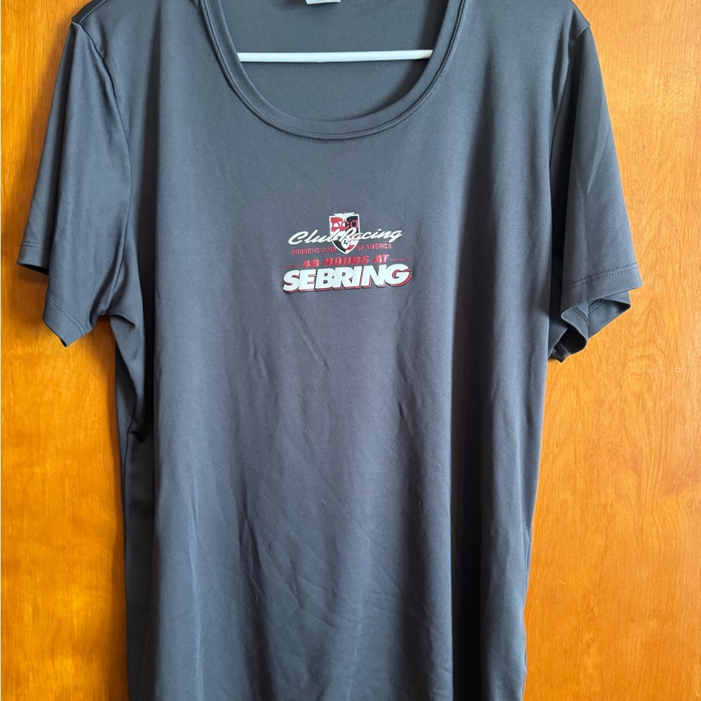 Porsche Club Racing Sport-Tek Ladies Dark Gray T-Shirt 24 Hours Sebring